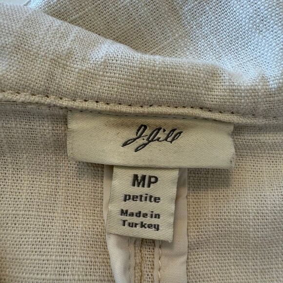 Vintage J. Jill Ivory Three Quarter Sleeve Two Button Jacket Sz MP, Cottagecore - Picture 14 of 14